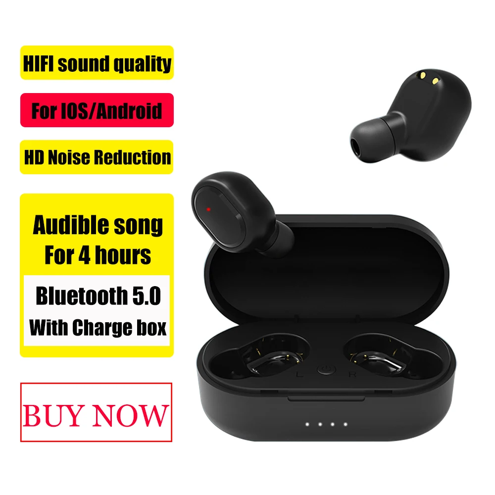 Беспроводные наушники, гарнитура, TWS, Bluetooth 5,0, наушники, HD стерео, шумоподавление, игровые наушники, водонепроницаемые, 350 мАч, внешний аккумулятор