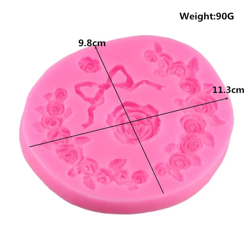Роза Венок маленький цветок лоза лента силиконовая форма помадка шоколадная
