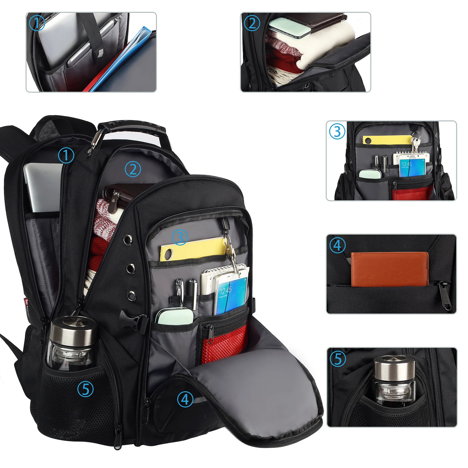 

Chuwanglin Mochila Business laptop backpacks fashion backpack Men's Multifunction Travel bags USB Charge Male backpack R43003