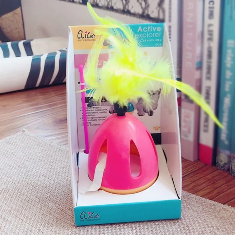 

Pet Cat Toys Tumbler Rocking Toy Kitten Interactive Balance Car Plastic Plush Mouse Playing Ball Cat Catching Pet Supplies