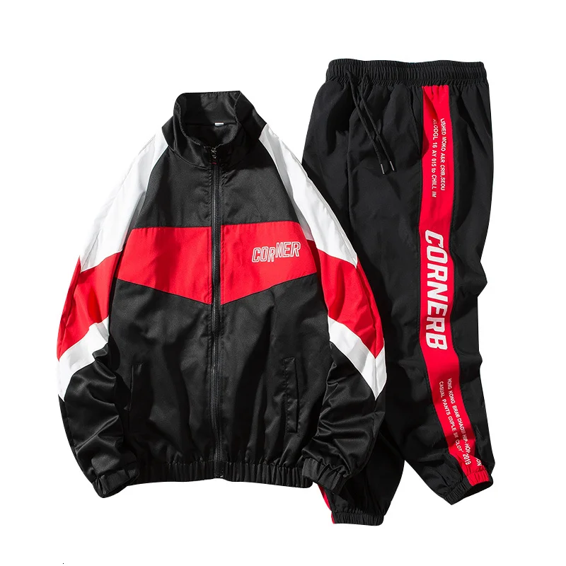 Модная куртка + штаны комплект из 2 предметов осенний спортивный костюм для