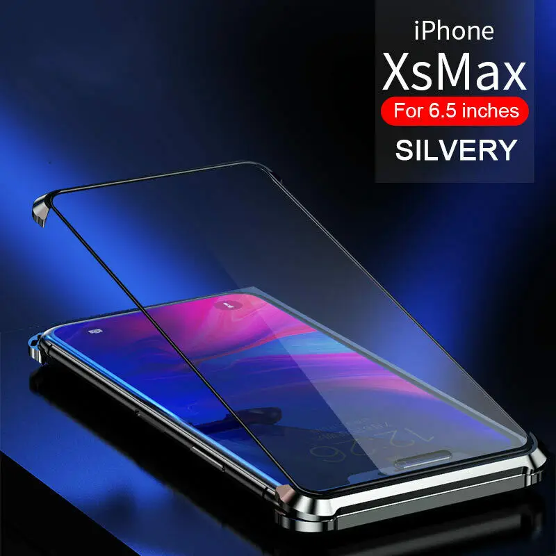 Бескаркасное двухстороннее закаленное стекло чехол для iPhone 10 6 6s 7 8 Plus XS Max XR X 8 Plus Магнитная Адсорбция металлический бампер крышка