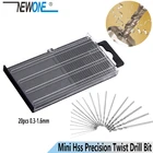 20 шт. мини быстрорежущее микро высокоскоростное стальное сверло Набор Модель Ремесло с Чехол запасные части 0,3 мм-1,6 мм