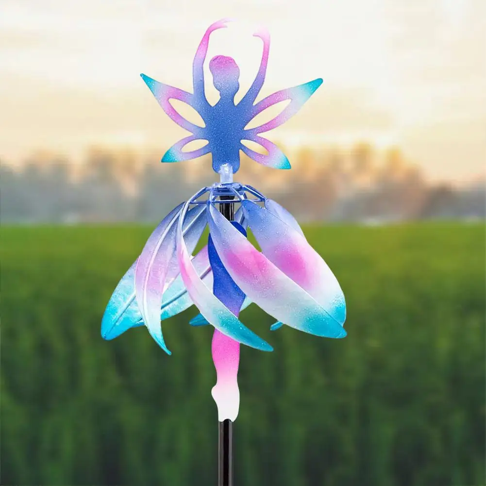

Innovative Whimsical Fairy Ballerina Wind Spinner Wind Spinner With A Multi-color Brushed Coat Finish &A Stable Stake At TheBase