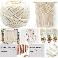 2 100m natural cotton twisted rope 123456810mm macrame cotton cotton twisted rope handmade decorative diy home crafts