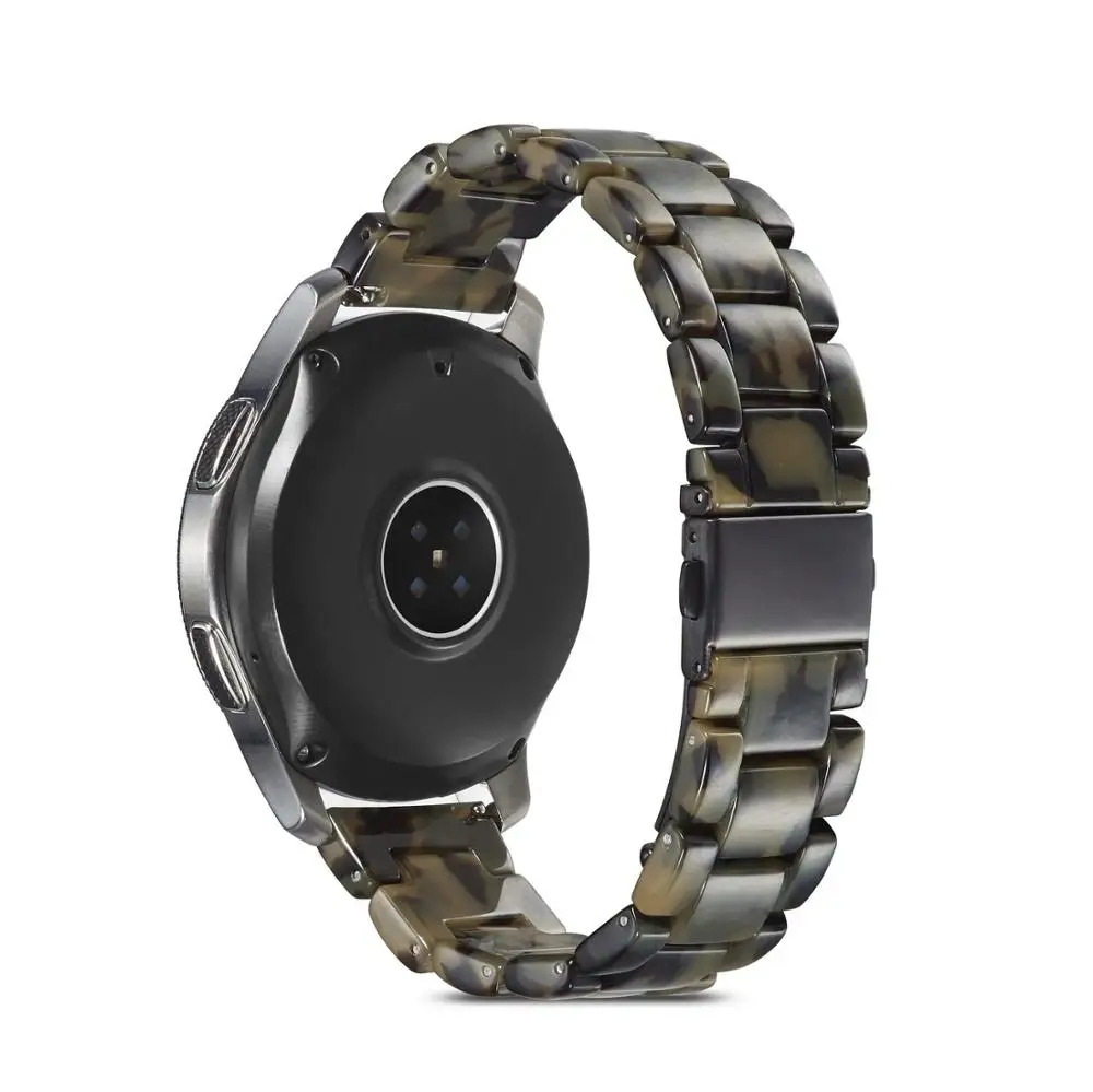 black green 20 мм 22 мм ремешок для часов из смолы для samsung galaxy gear s3 ремешок из нержавеющей стали Пряжка galaxy 46 мм huawei gt ремешок для часов - Цвет ремешка: black green