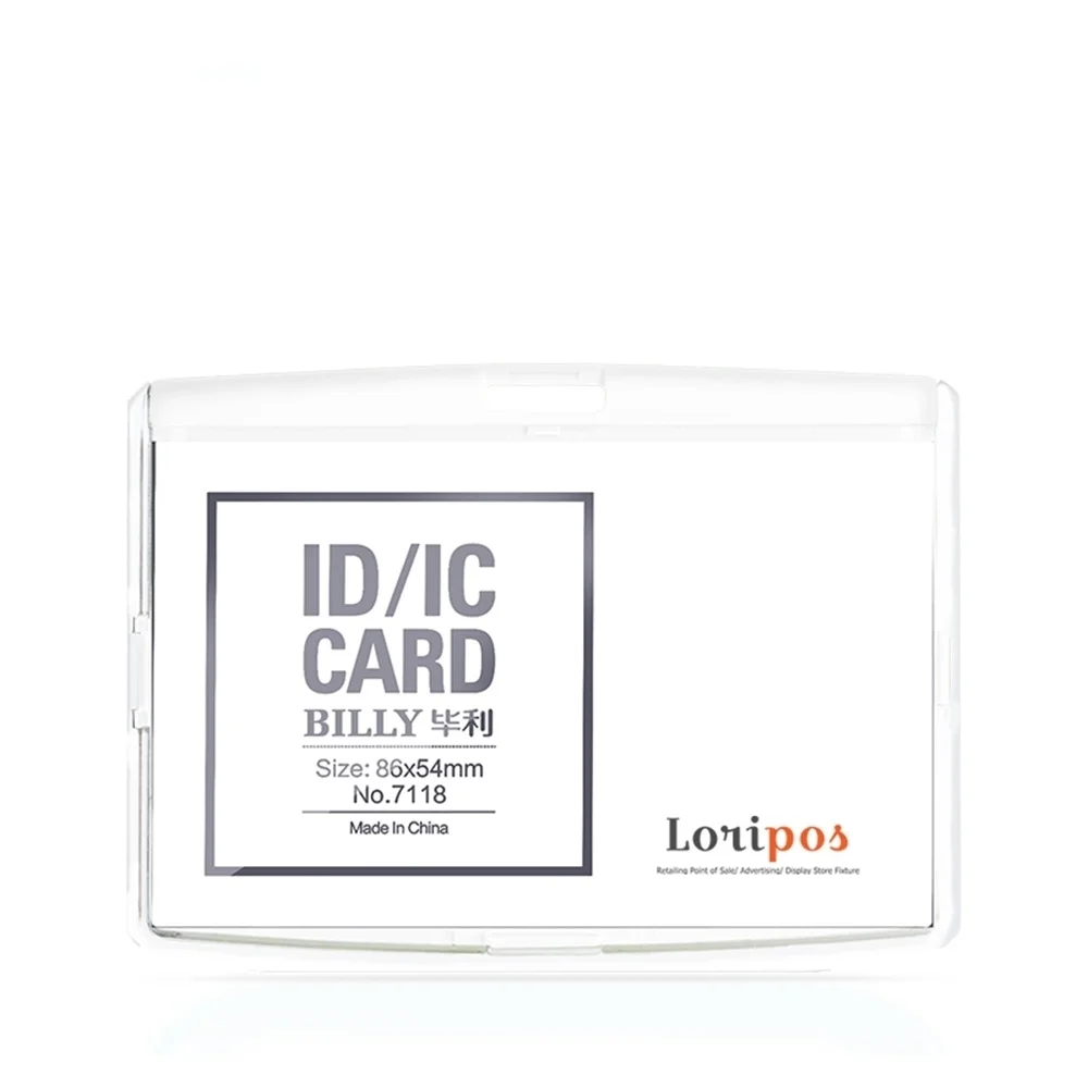 

10pcs 54*86mm Clear Plastic Id Cards Holder Office Business Name Badge With Lanyard