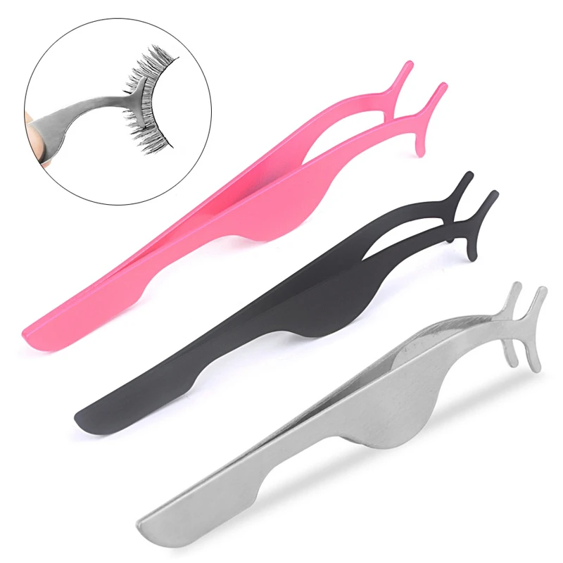 3 цвета Пинцет для накладных ресниц инструменты макияжа нержавеющая