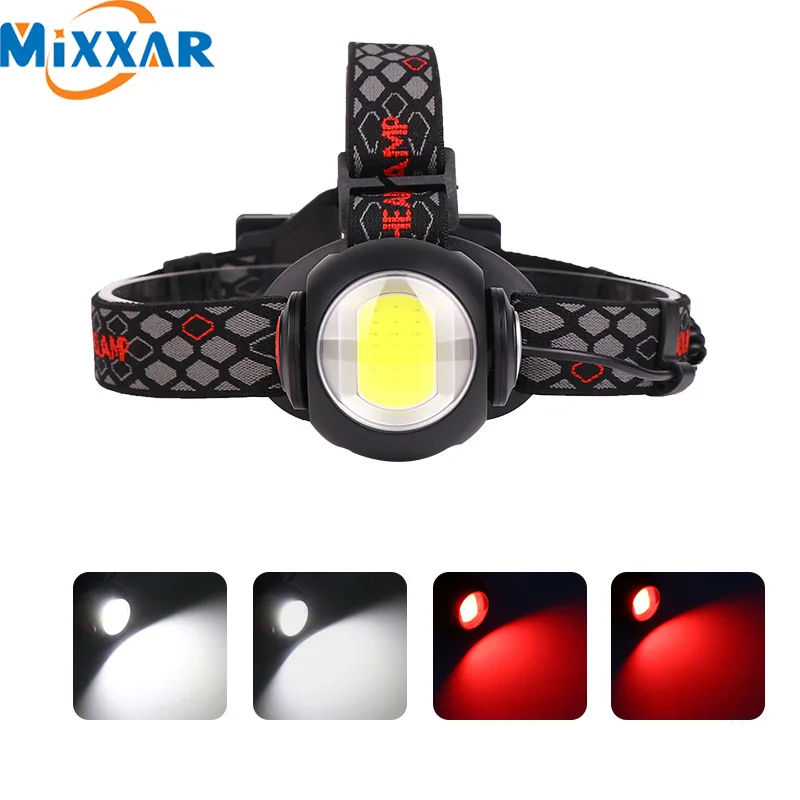 Дропшиппинг T6 + COB Головной фонарь светодиодный вращающийся налобный