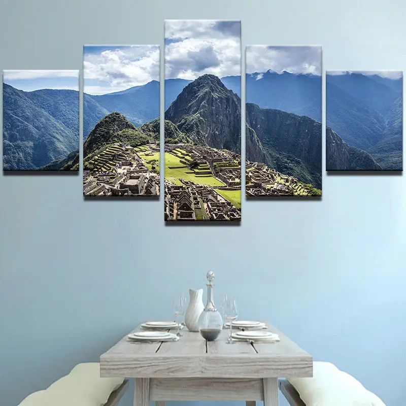 5 шт. картины на холсте Мачу Перу холст декор комнаты печати плакатов|Рисование и