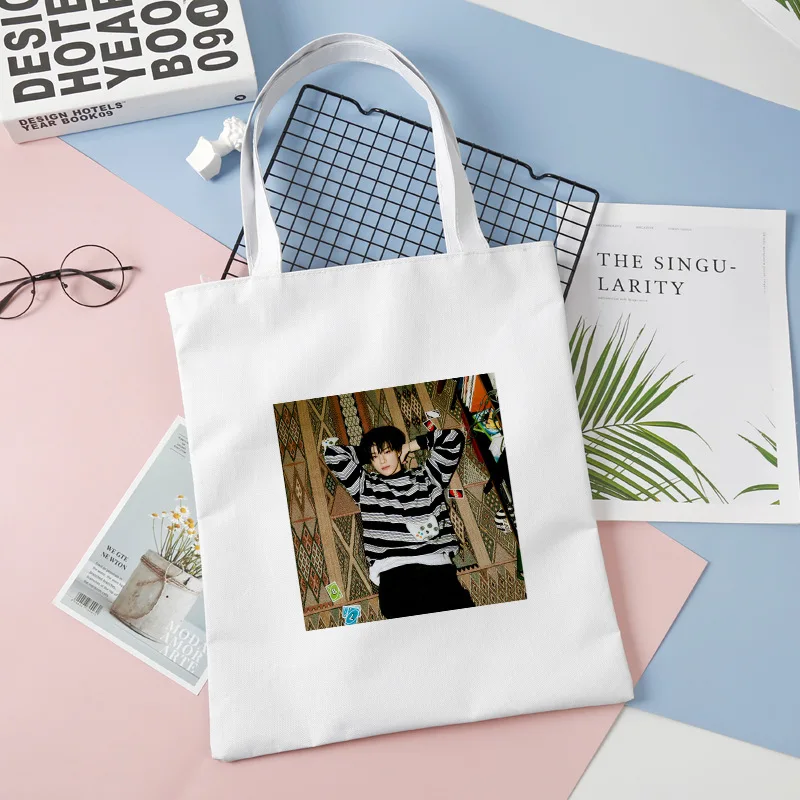 

Kpop NCT DREAM Large Capacity Shopping Bag Jisung Jeno HAECHAN MARK JAEMIN RENJUN Creative White Bag