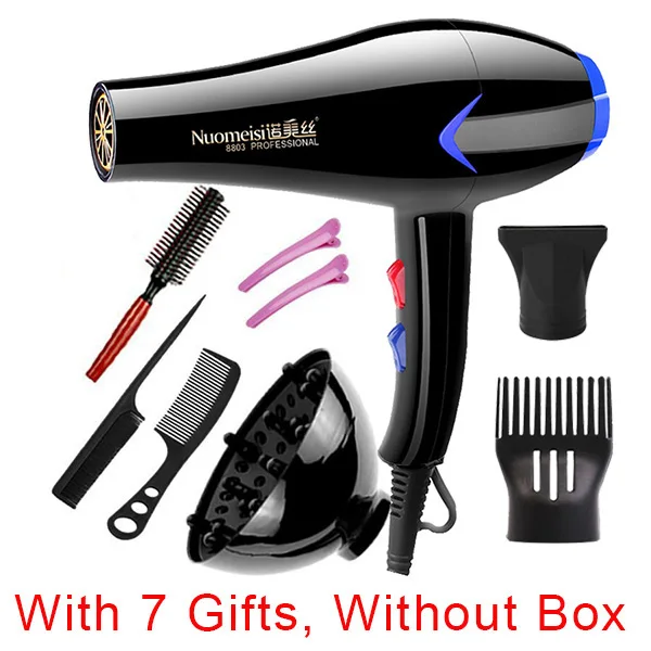 7 Gifts without box 2100 Вт Высокое качество салонный горячий холодный воздух Регулировка Высокое качество Профессиональный Фен - Цвет: 7 Gifts without box