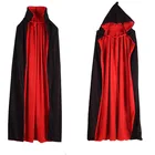 Костюм на Хэллоуин для взрослых и детей, плащ смерти, красный и черный, вампир, реквизит для макияжа