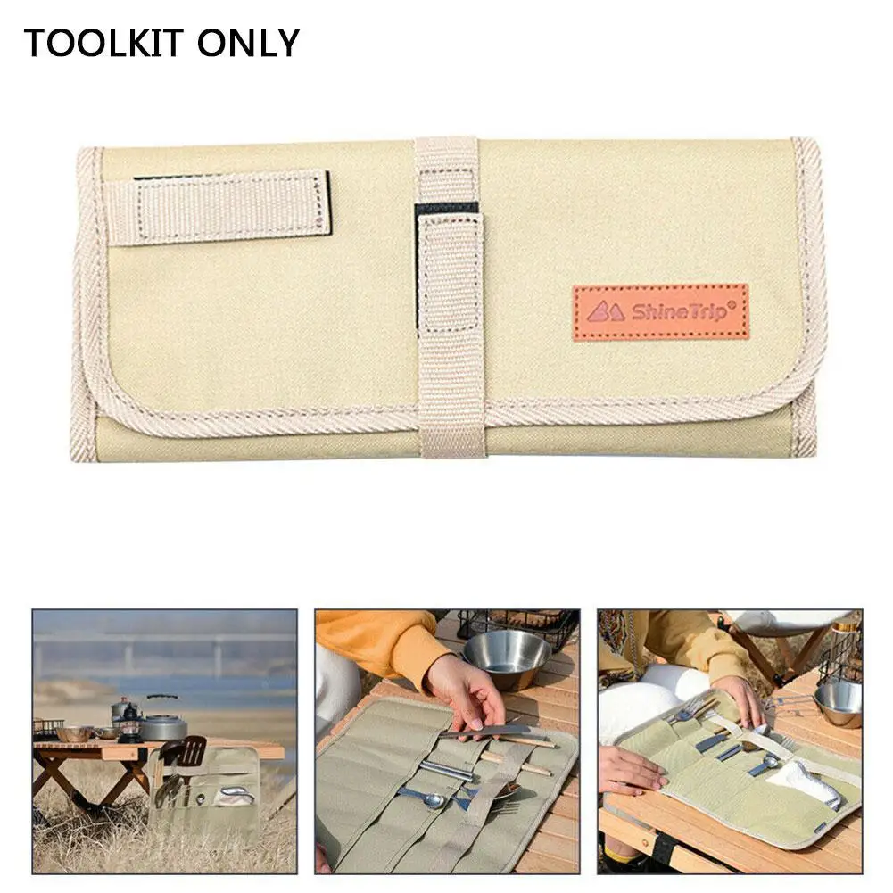 

1Pcs Foldable Cutlery Storage Bag Oxford Cloth Outdoor Camping Picnic Tableware Storage Bag Meal Packs Outdoor Portable Box 2021
