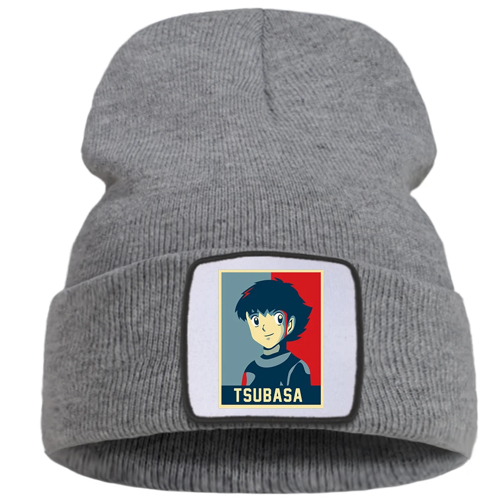 

Captain Tsubasa Hot Anime Prints Mens Knitted Hat Outdoor Warm Ski Hats For Women Autumn Sofe Cotoon Fashion Man Winter Caps