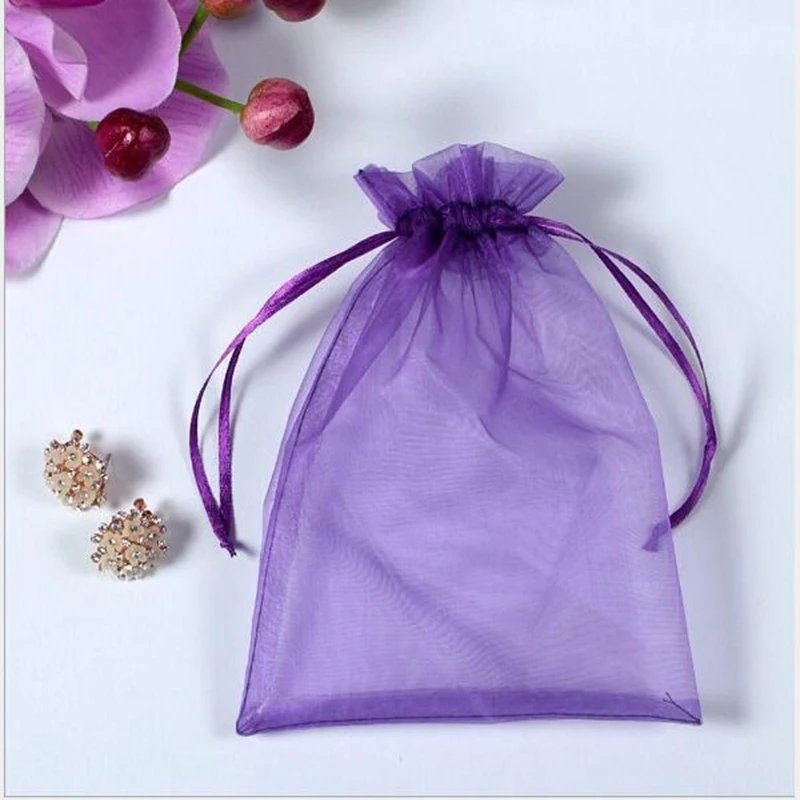 100 шт. сумки из органзы мешочек для ювелирных изделий 7x9 см|Подарочные и упаковка| |