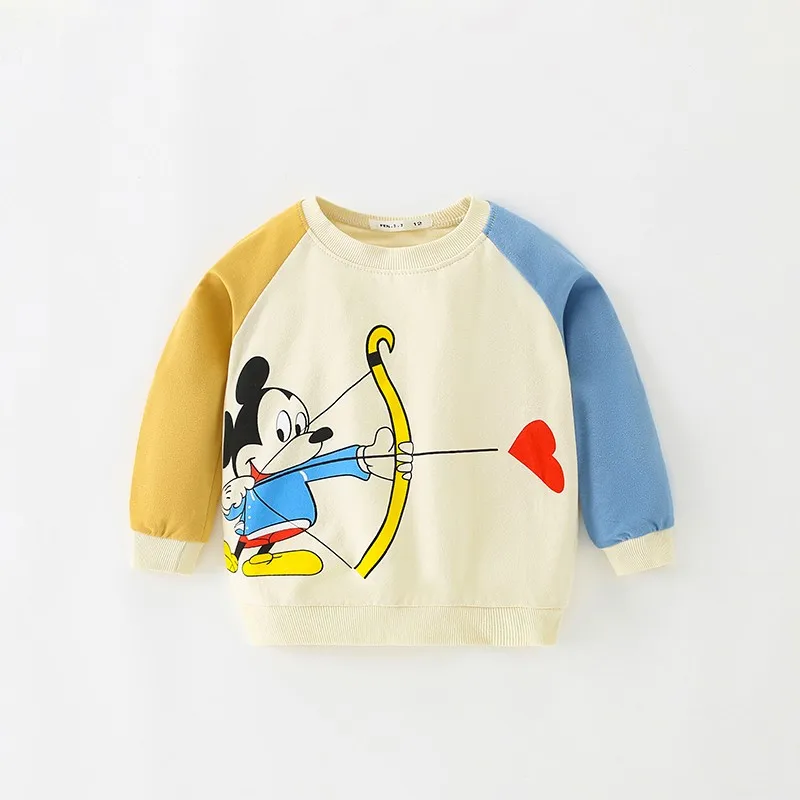 Детский хлопковый свитер с длинным рукавом на осень/весну|Тройники| |