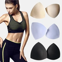 new style breast pad sponge pad swimsuit liner accessories thick sponge bra push up ladies triangle cup bikini sports bra pad