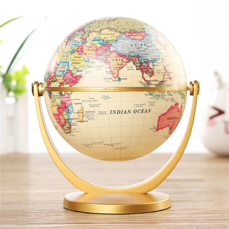 

European retro globe ornaments modern home crafts small desktop decoration ball