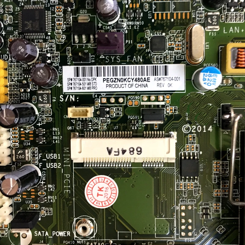 Материнская плата для настольных ПК HP 767104-001 DDR3 17*17 100% протестирована без