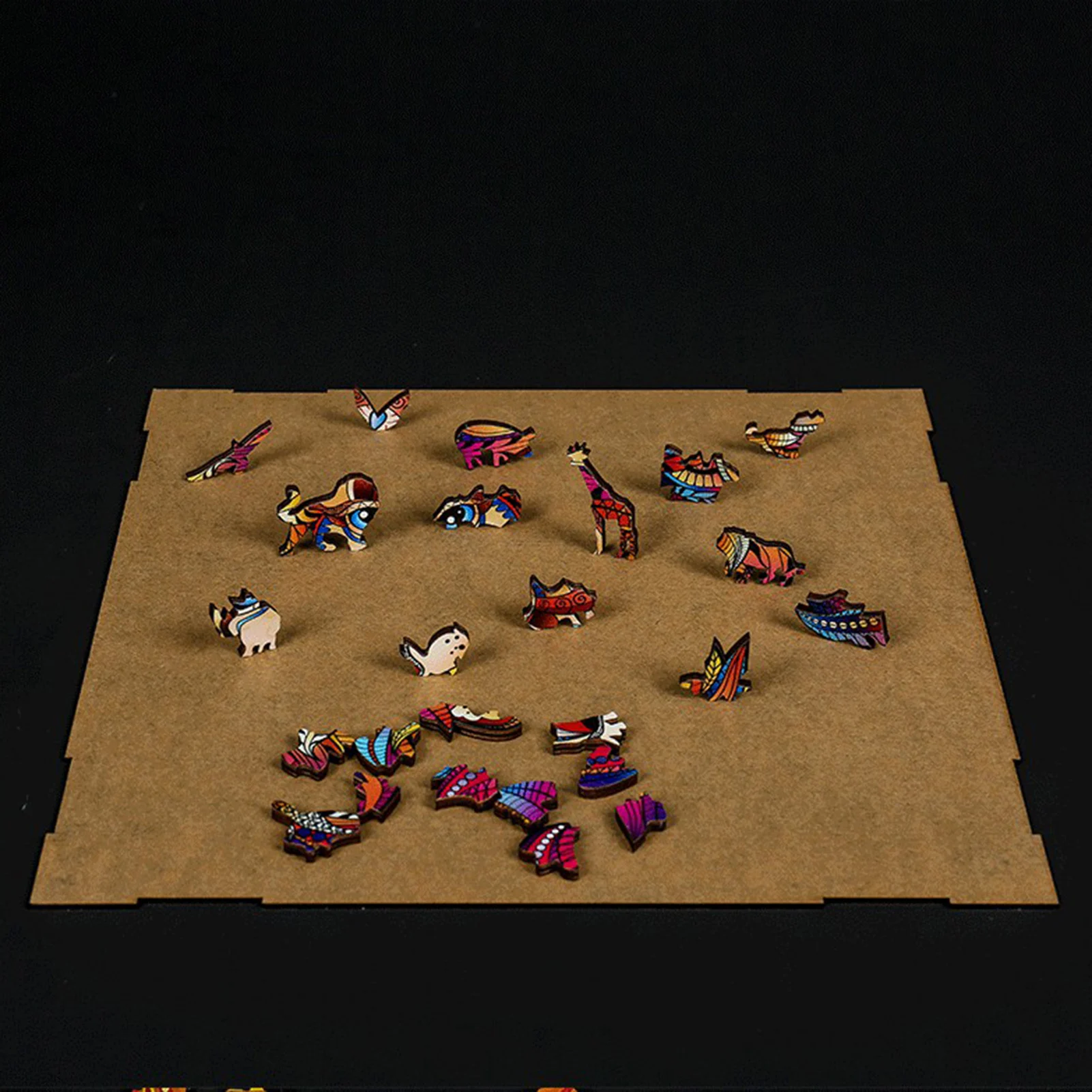 

Kids Wooden Jigsaw Puzzles Mysterious Tiger Puzzle Gift for Adults Children Educational Puzzle Interactive Games Toy Christmas