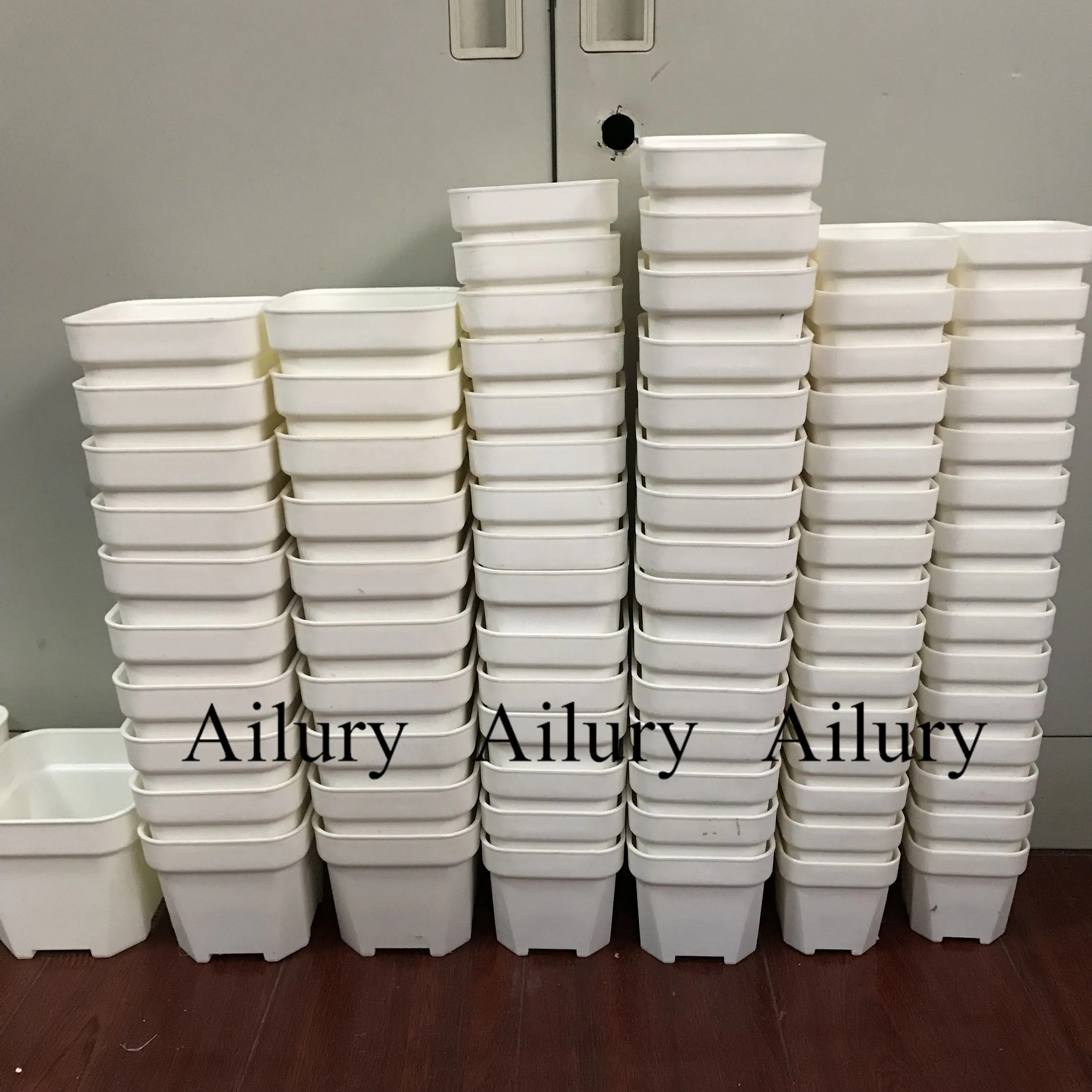 Пластиковый круглый утолщенный суккулент Матовый маленький черный квадратный