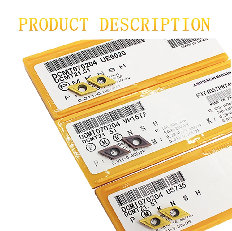 10 шт. DCMT070204 UE6020 US735 VP15TF внутренние токарные инструменты твердосплавные вставки режущие инструменты с ЧПУ токарные инструменты Токарный станок резак