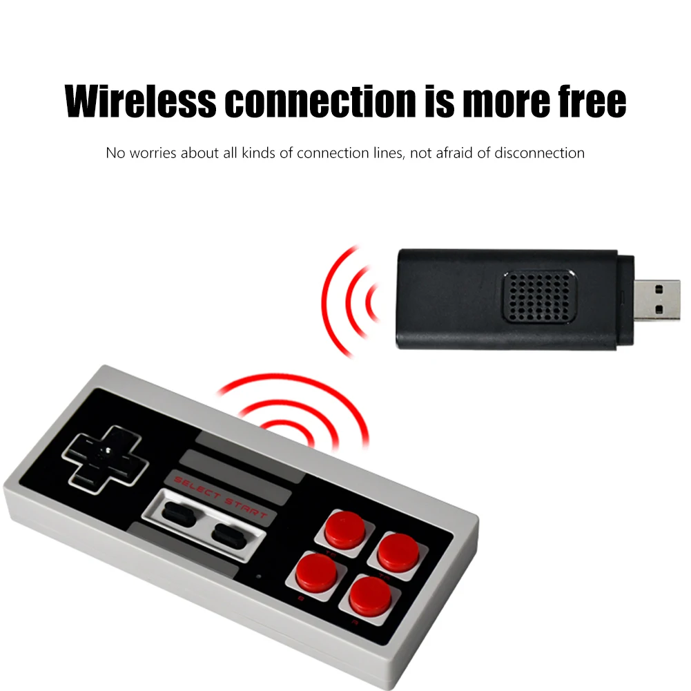 Игровая консоль Powkiddy PK02 USB 8 бит беспроводной контроллер 620 встроенных