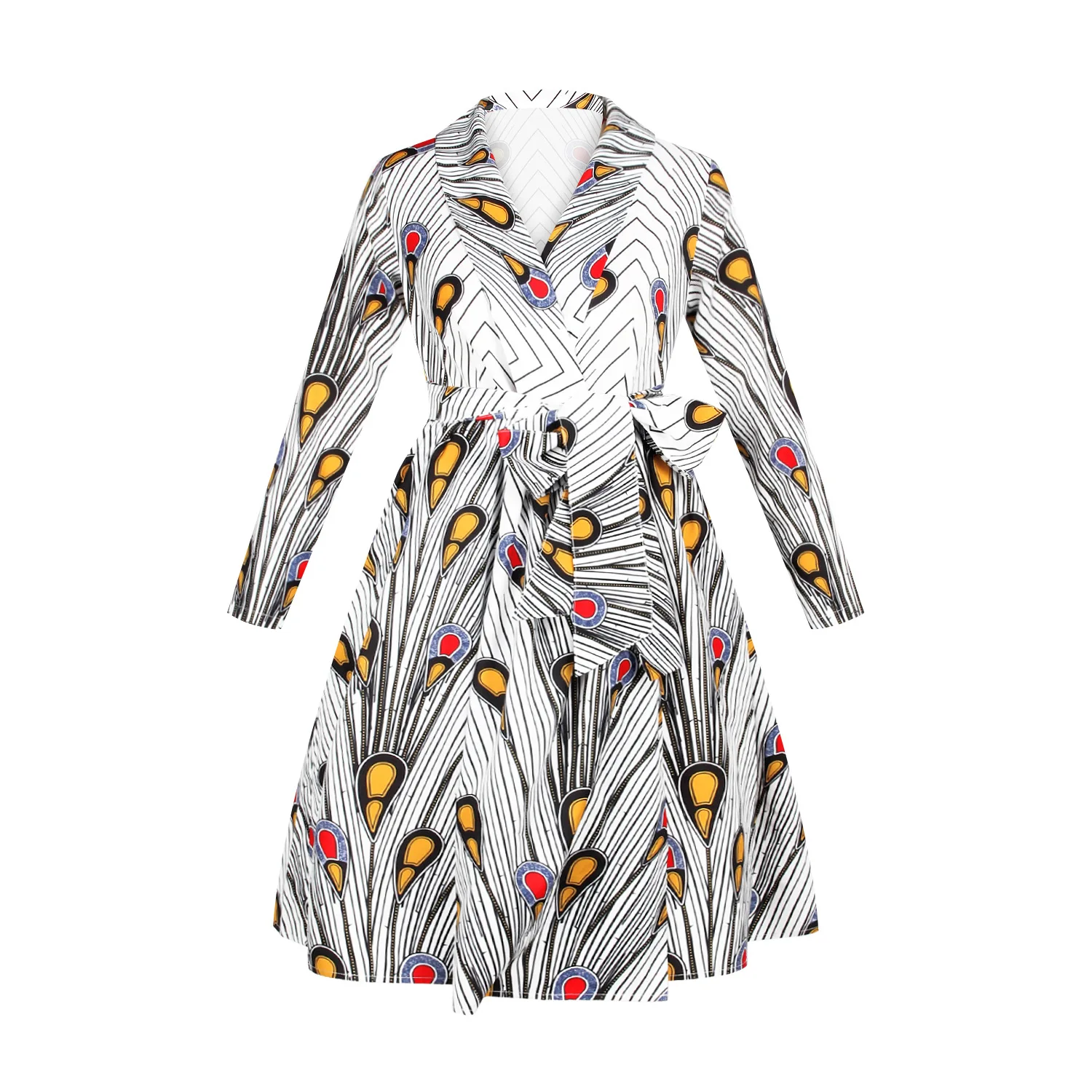 

Bathroom Outings Women 2021 Beach Clothes Cover Up Summer Dress For Indonesia Best New Print Neck Long Sleeve Swing African