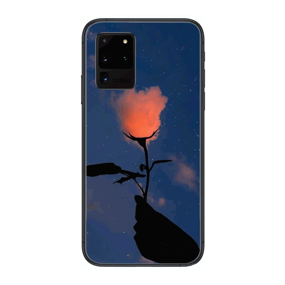 

Fashion small and fresh Matte Phone cover hull For SamSung Galaxy S 6 7 8 9 10 20 Plus Edge E 5G Lite Ultra black soft bumper