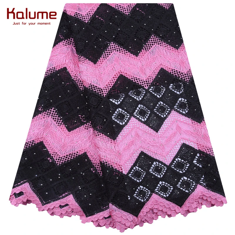 Высококачественный африканский гипюр Kalume кружевная ткань вышивка