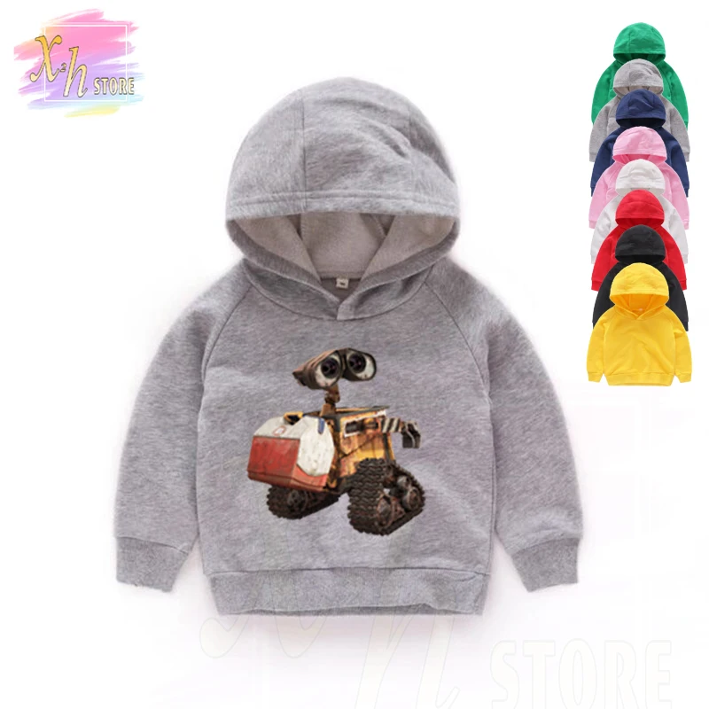 

Kids Hoodie Cotton Fashion Casual Top Animation Robot Cute Print High Quality Boys Qnd Girls Sports Hoodies