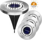 4 шт светодиодный Солнечный Путь светильник s 1620 светодиодный Солнечная наземная светильник уличный Водонепроницаемый подземный детектор обнаружения ландшафтный светильник для лужайки путь