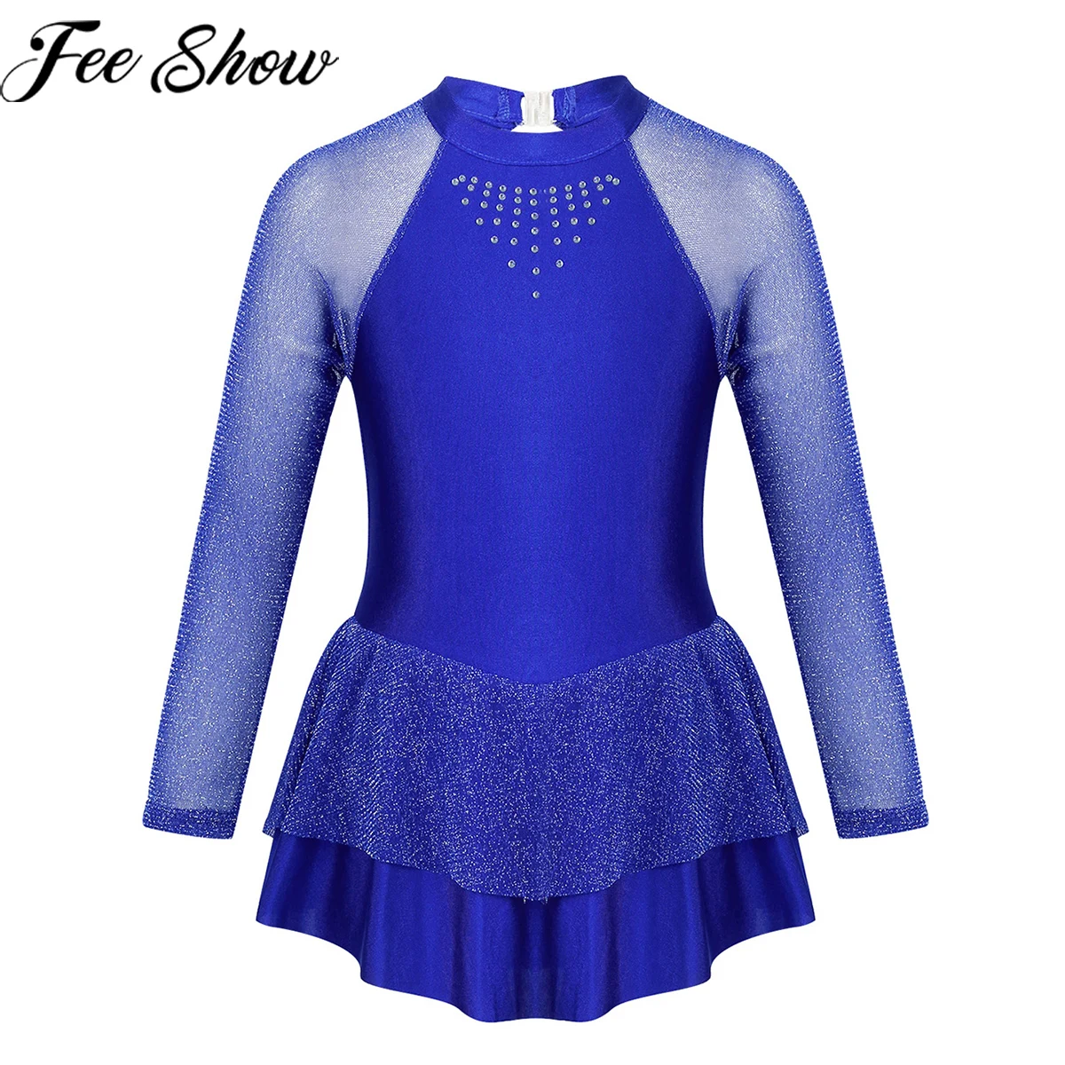 Танцевальная одежда для девочек FEESHOW балерины со стразами платье катания на