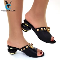 new fashion summer women slippers high heels sandals fashion evening shoes ladies square toe high heel elegant sandal female