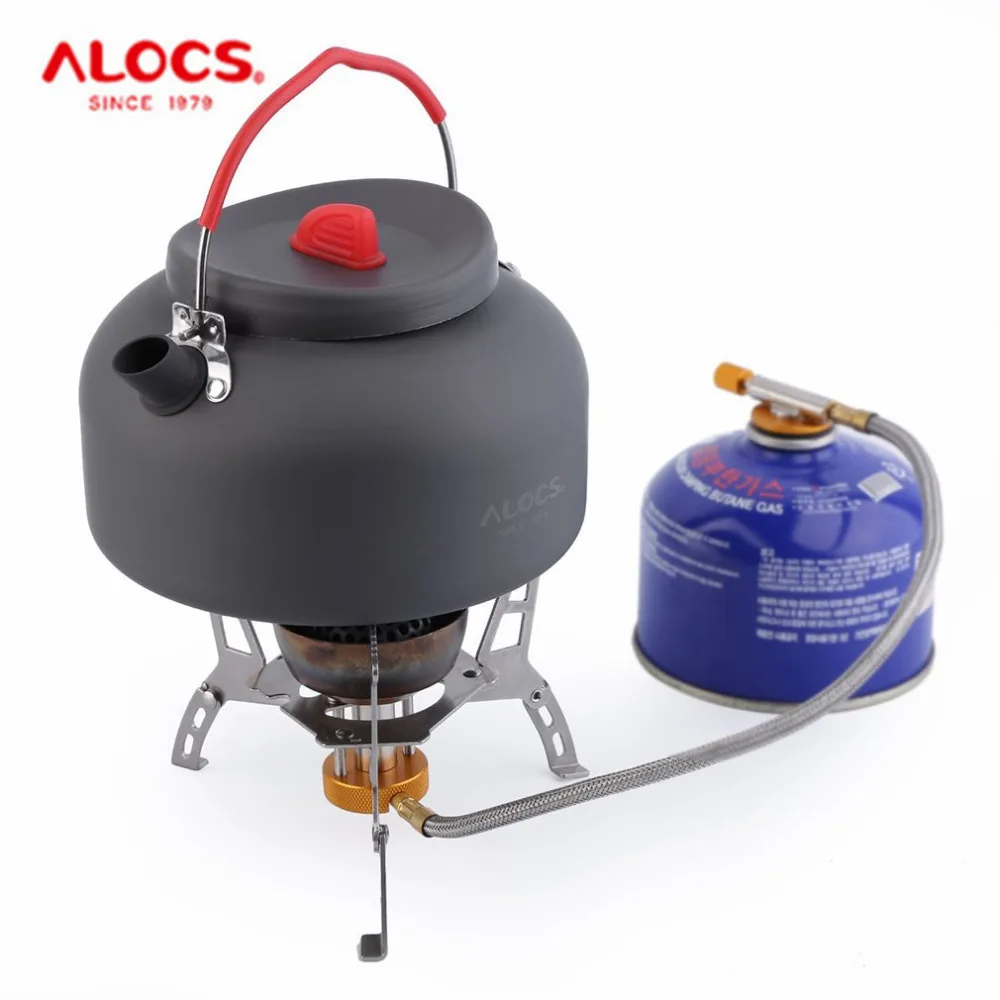 

2021 Red Anti-Scalding Ultralight Alluminum Oxide 0.8L/1.4L Alocs Cw-K03 Outdoor Kettle Camping Picnic Water Teapot Coffee Pot