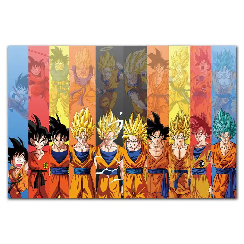 MQ3679 Dragon Ball супер ультра инстинкт Гоку японского Аниме Комикс плакат Шелковый светильник на холсте домашний декор для спальни Настенная картина печать - Цвет: Сливовый