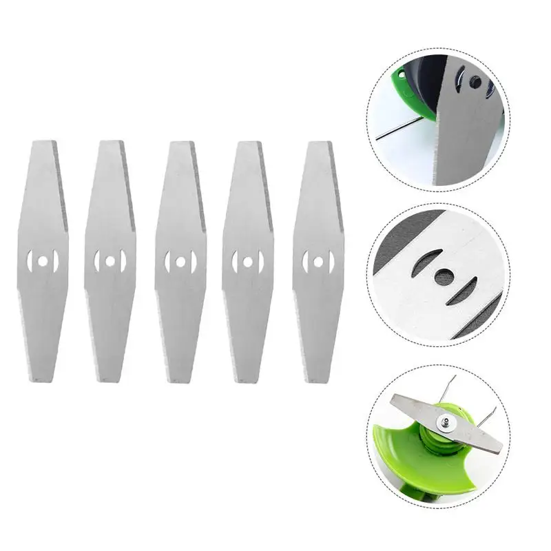 

5pcs Metal Grass String Trimmer Blades Lawn Mower Replacement Trimmer Tool
