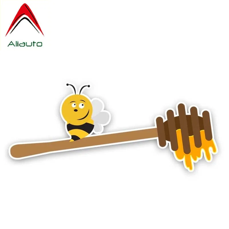 Забавная Автомобильная наклейка Aliauto Пчела сидит на меде аксессуары из ПВХ для