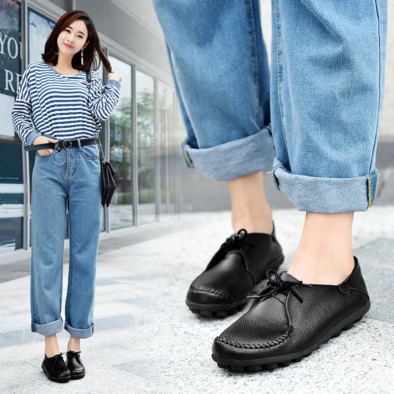 Новинка женские полуботинки из ткани Оксфорд с мягкой подошвой белые лоферы