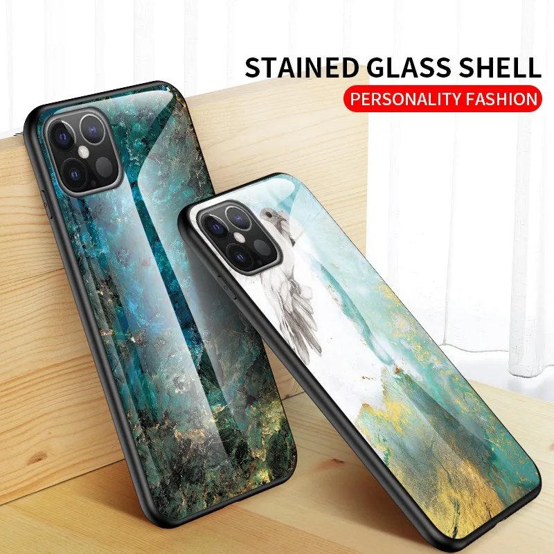 

Colored marble anti-scratch phone case For VIVO X50 X30 X27 X23 V15 V17 PRO Y97 Y79 Y83 Z5X U3 IQOO Glass ultra-thin phone cover