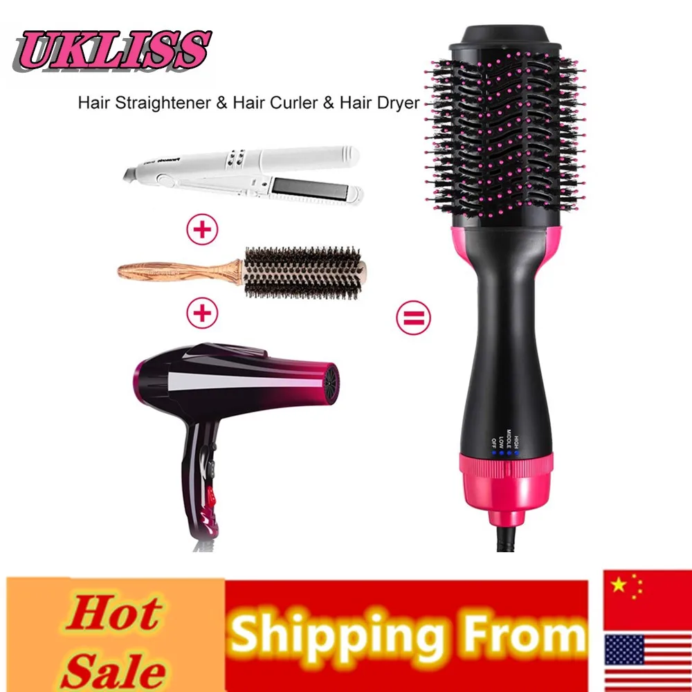 Один шаг фен для волос и вольюмайзер Салон Горячие воздушные лопасти укладки