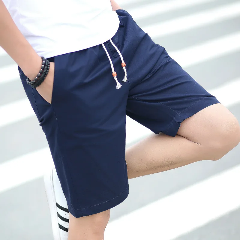 

Plus Size Beach Short for Male 2021 Summer Bottom Elastic Waist Straight Shorts Men's Short Pants Thigh Length Pants PDG2179