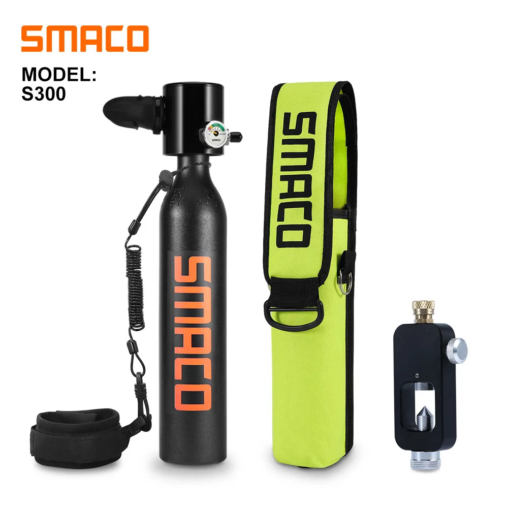 

Smaco 0.5L scuba Diving Equipment Mini Diving Bottle Dive Oxygen Tank Underwater Breathing 7 minutes