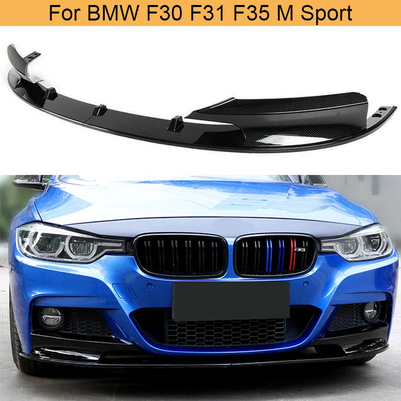 Передний бампер ABS Carbon Look разветвители для губ спойлер BMW 3 серии F30 F31 F35 M Sport 2012 - 2018