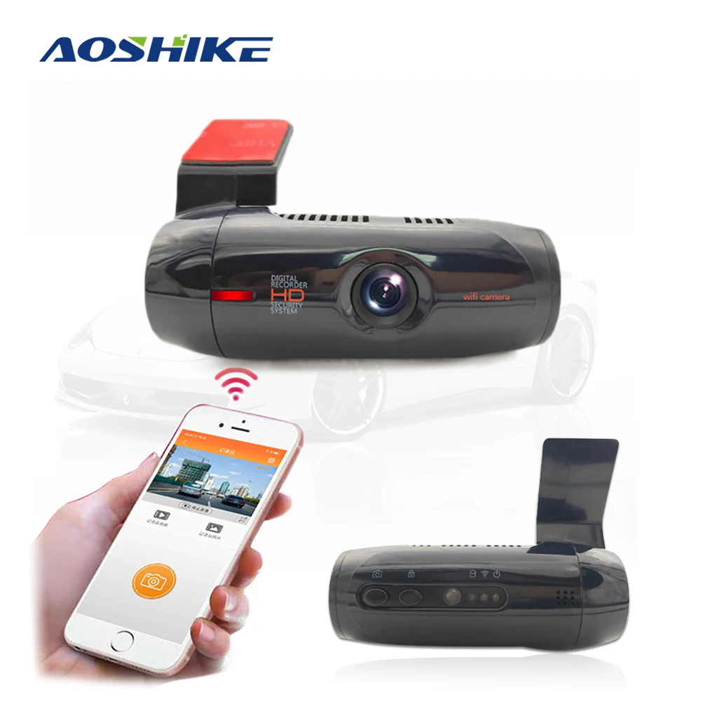 Автомобильный мини видеорегистратор AOSHIKE скрытая камера Full HD 1080P с USB Wi Fi угол