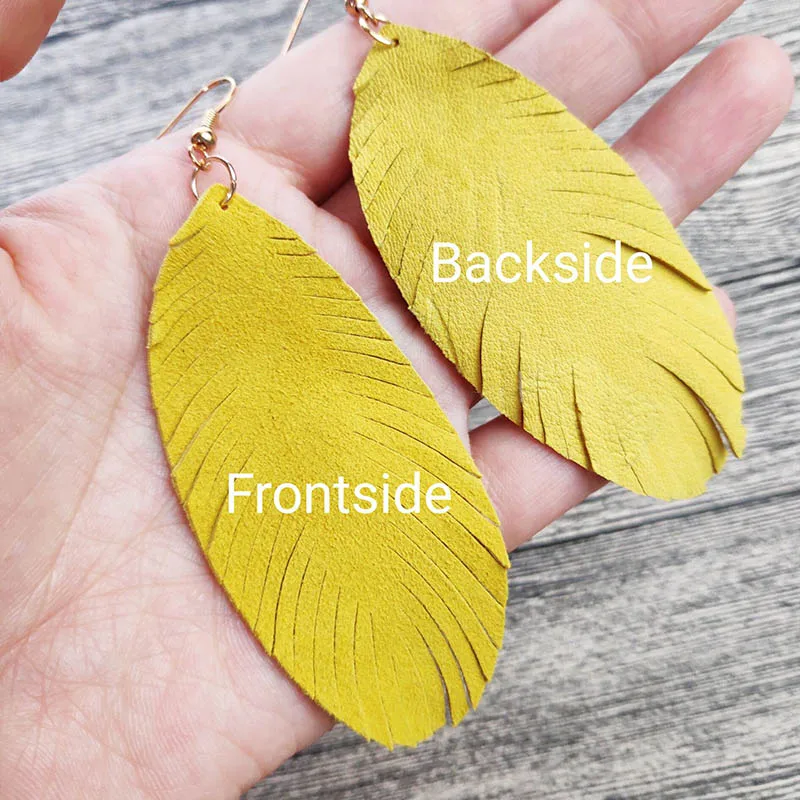 Женские серьги из натуральной козы Cpop элегантные однотонные с кисточками и