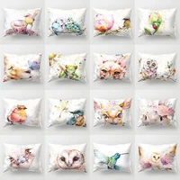 creative animal pattern pillow case sofa car living room seat home bed decoration cushion cover short plush rectangle 30x50cm