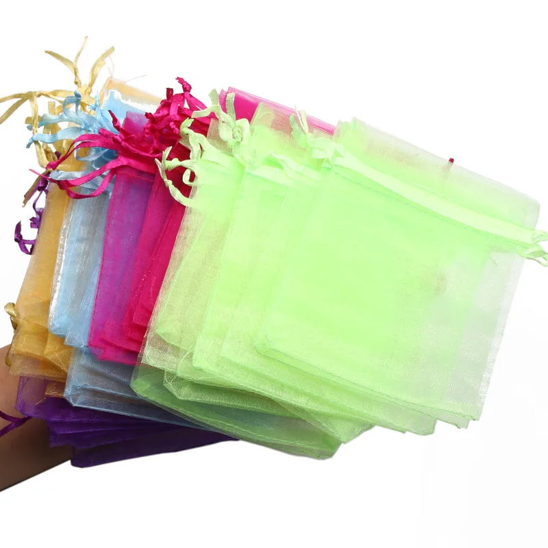 10-50 шт./лот красочные пакеты для упаковки ювелирных изделий 7*9 9*12 10*15 13*18 см Сумка