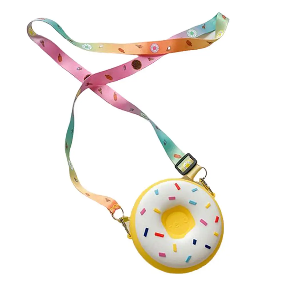 Сумка кросс-боди в форме пончика на молнии регулируемый мешок плечо для мелочи